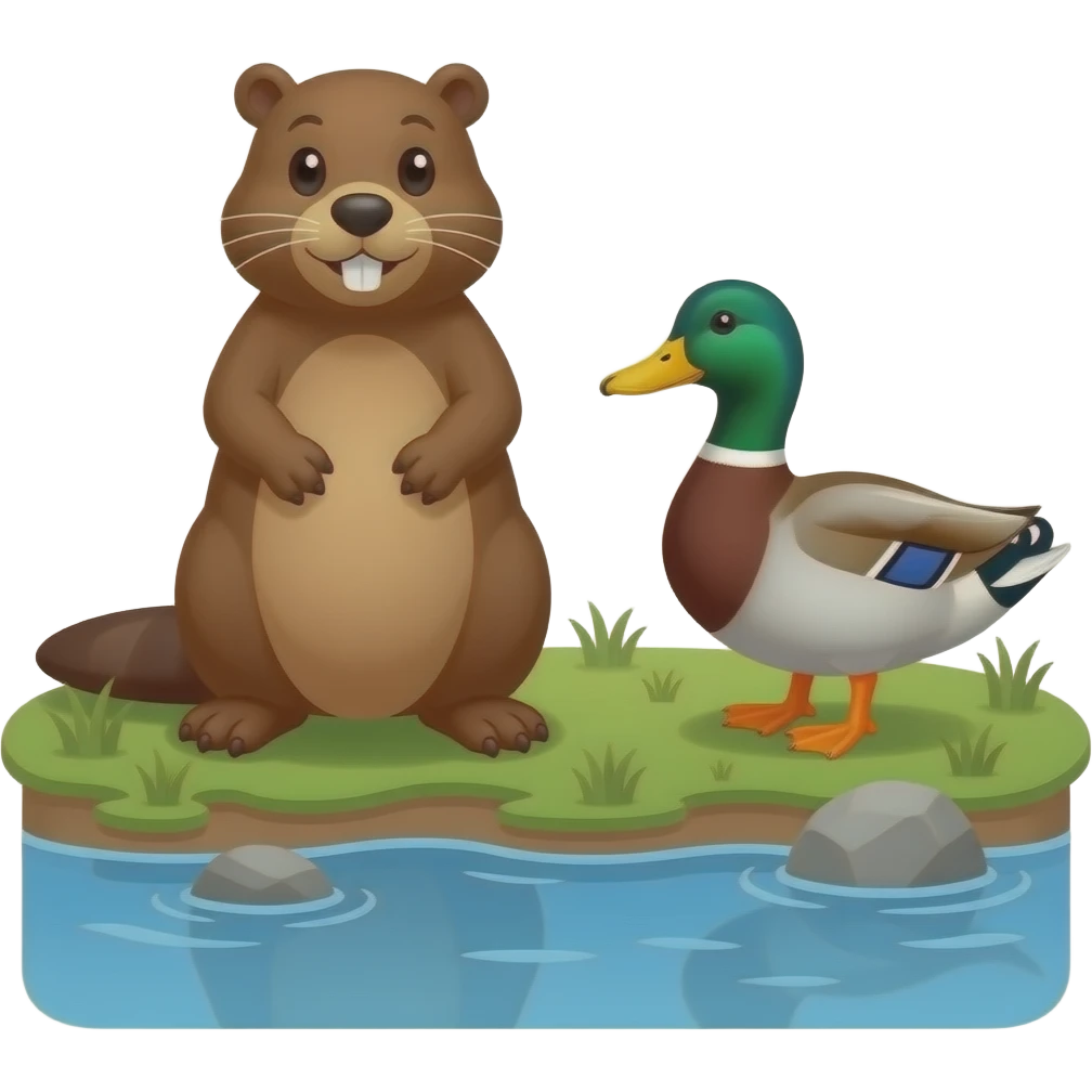 The Beaver and the Duck emoji