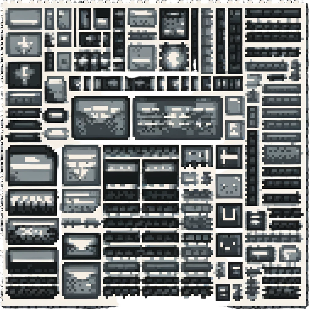 Convert the letter stamp images to completely black and white with no color, preserving the letter stamp style, in pixel art style. Focus on black and white tones only, no color. emoji