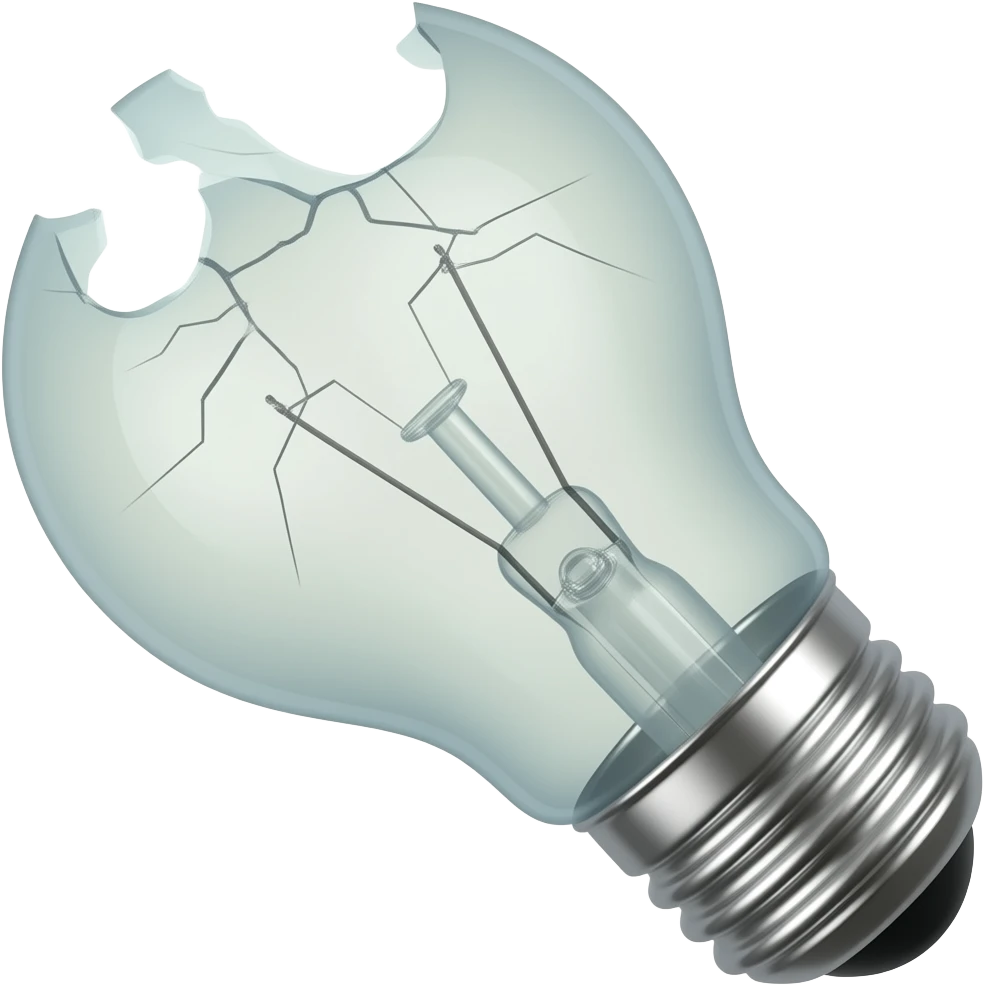 broken bulb emoji