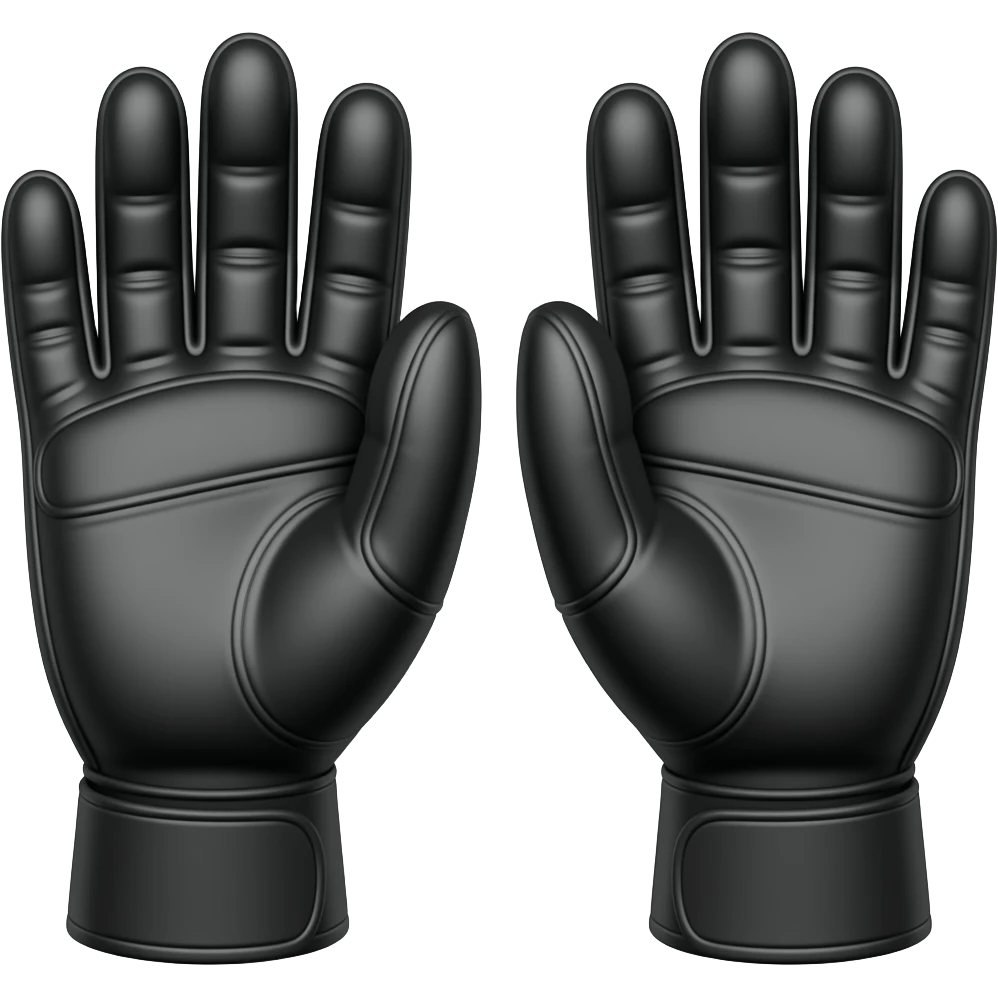 Crea unos guantes de portero negros emoji
