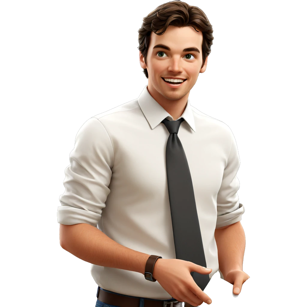 smiling boy in white shirt emoji