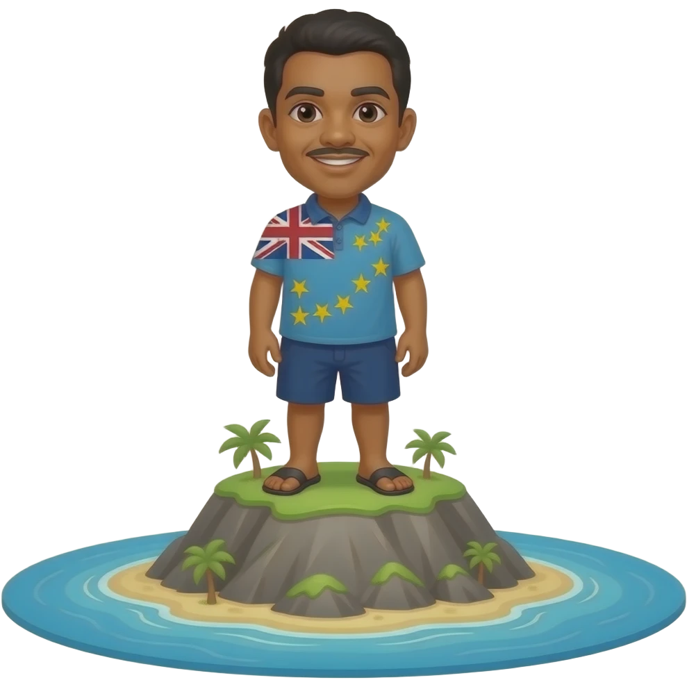 Highest Point: 4.6 meters above sea level Tuvalu citizen emoji