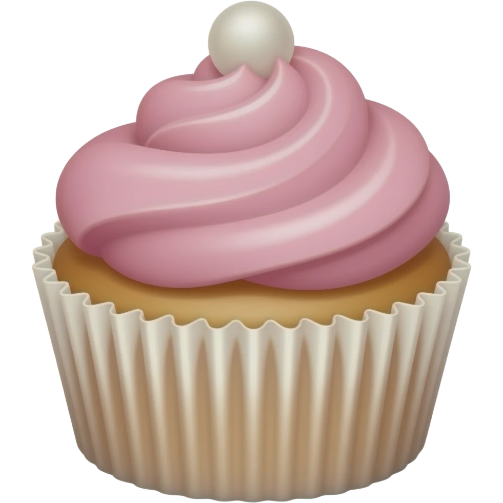 Cupcake with pink icing emoji