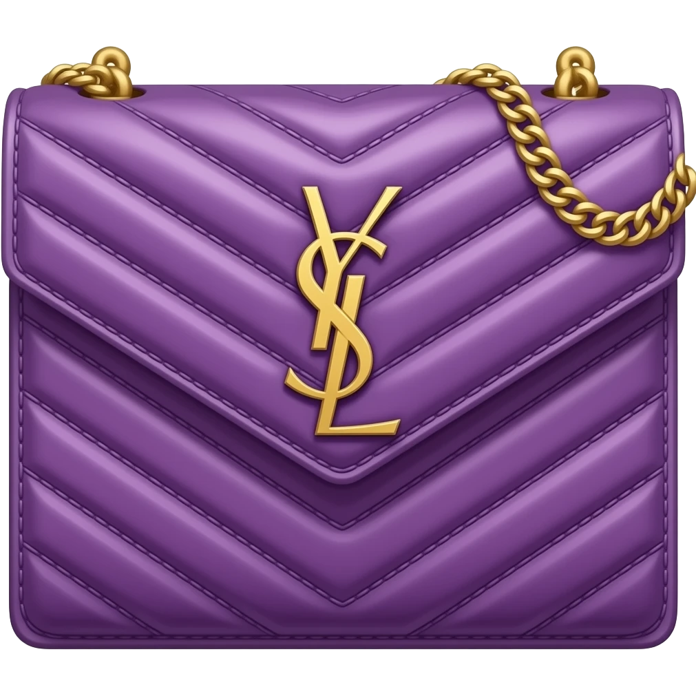 Ysl purple purse emoji