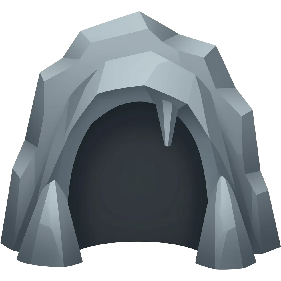 simple recognizable cave emoji emoji
