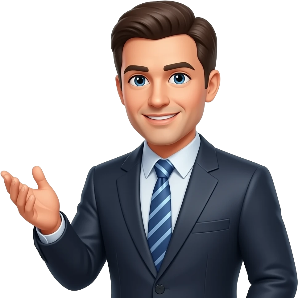 businessman talking with normal people emoji