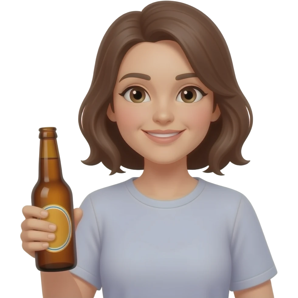 garrafa de cerveja emoji mãe há só uma emoji