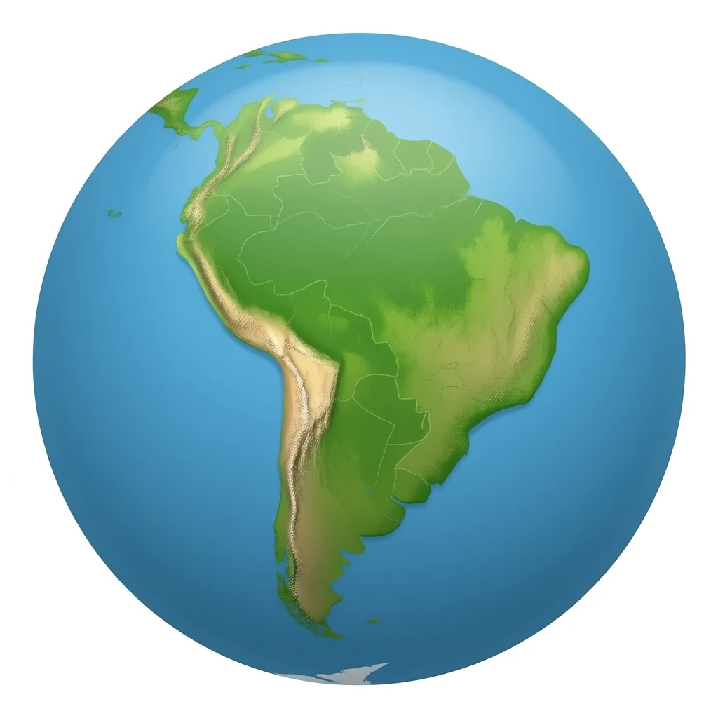 South America map Clipart emoji