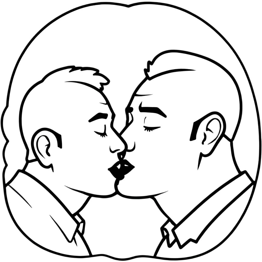 two men kissing emoji
