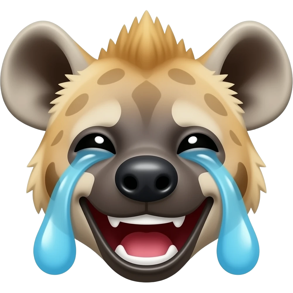 Hyena laugh tears emoji