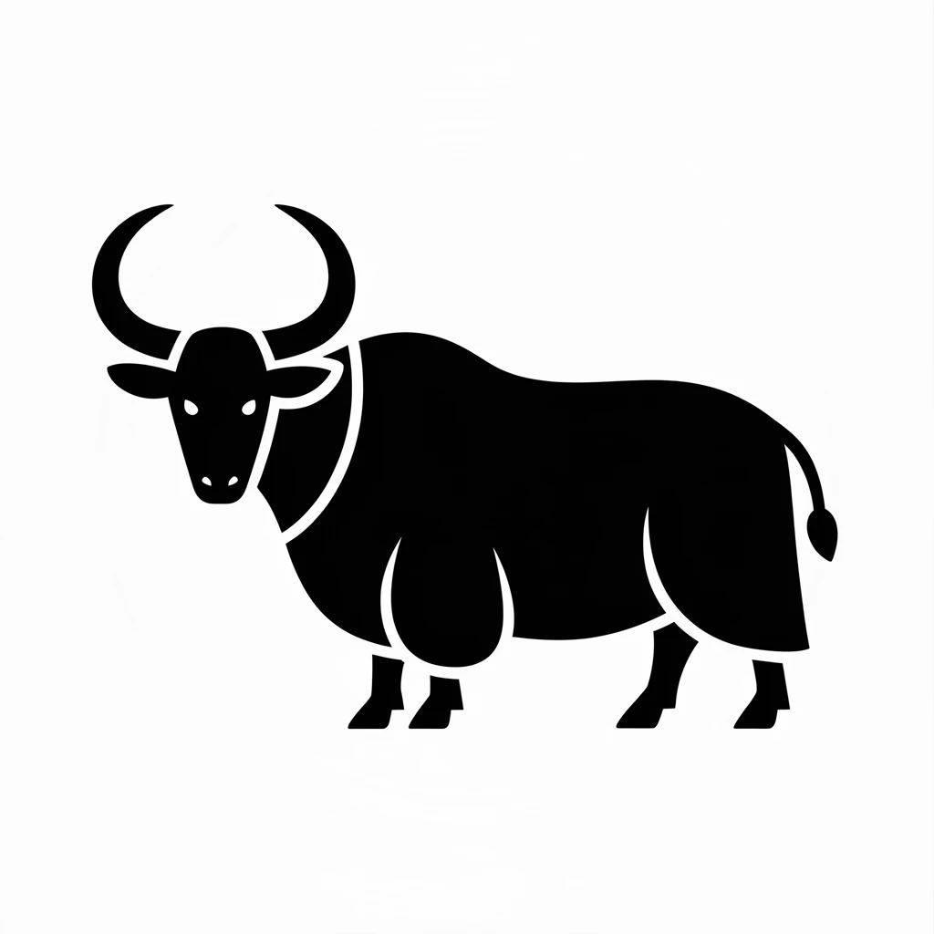 Yak icon black silhouette emoji
