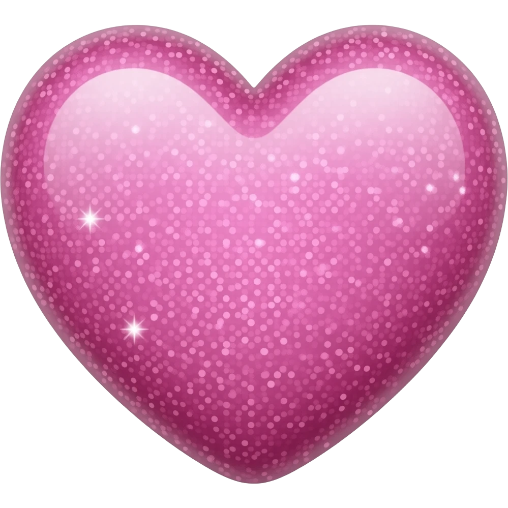 Coração rosa com brilho emoji