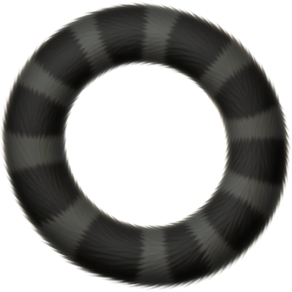 Black cat tail emoji