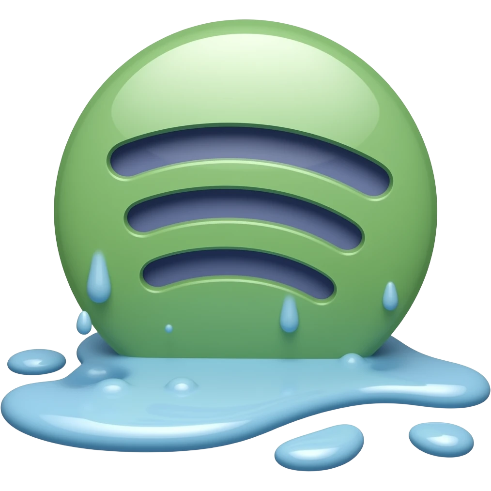 creer moi une icone spotify facon il est en train de fondre emoji