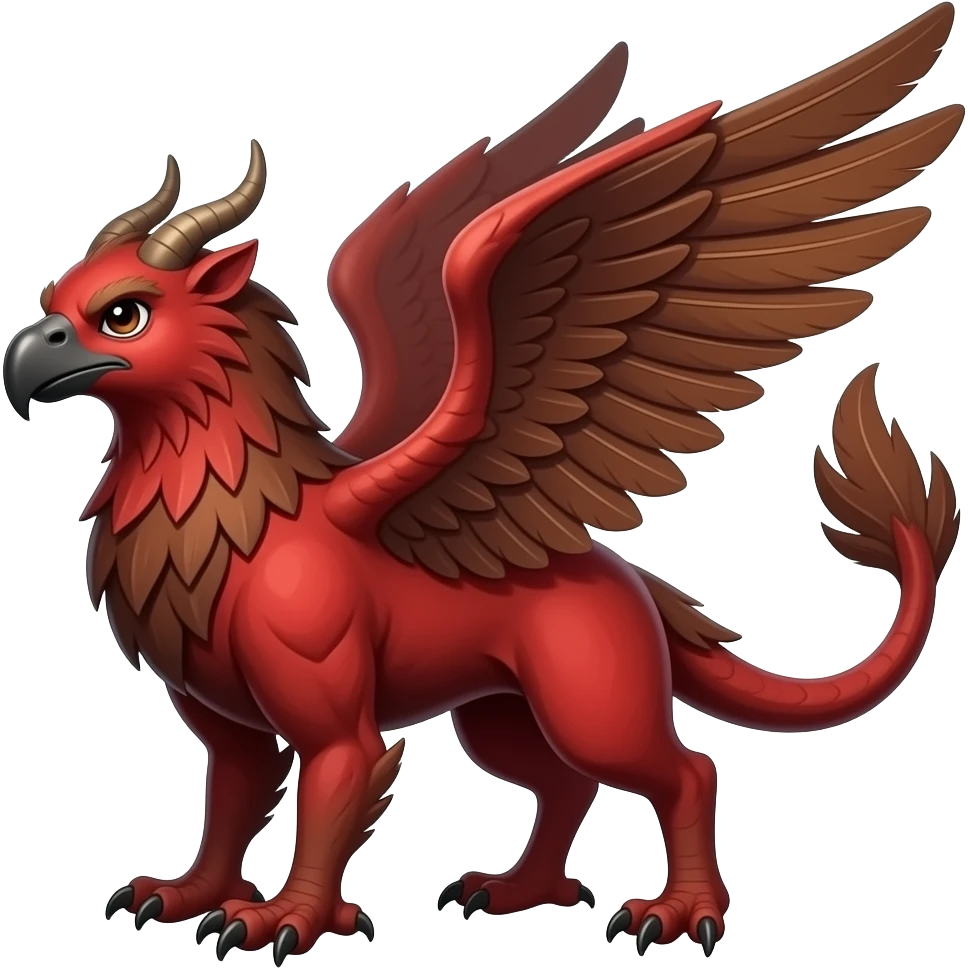 red-brownish-gryphon-griffin-GriffSnuff-animal-hybrid-creature emoji