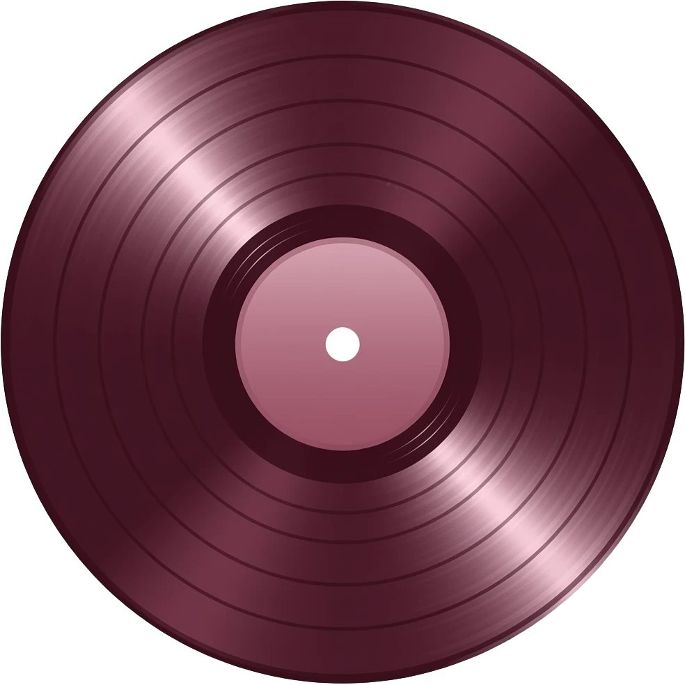 Vinyl record, redish Burgundy with gloss, high quality emoji