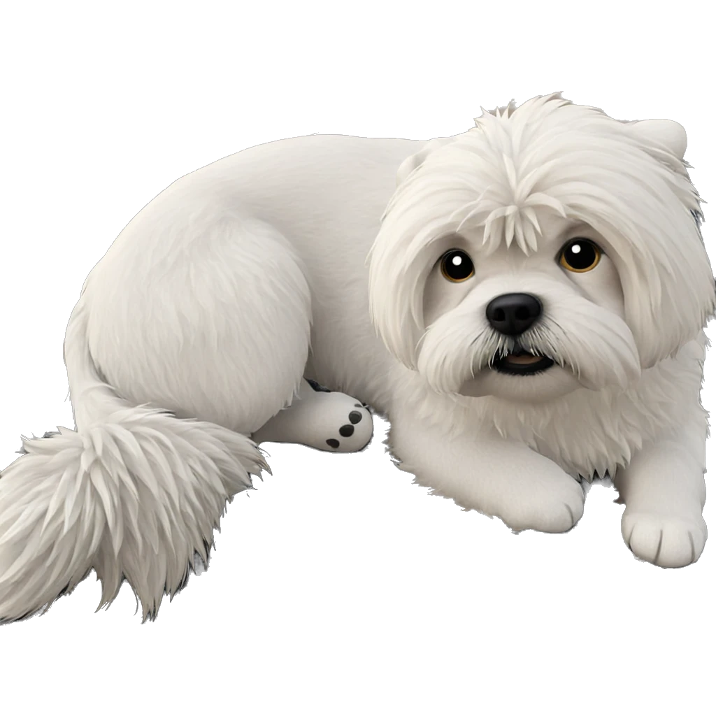 focused dog in nature emoji