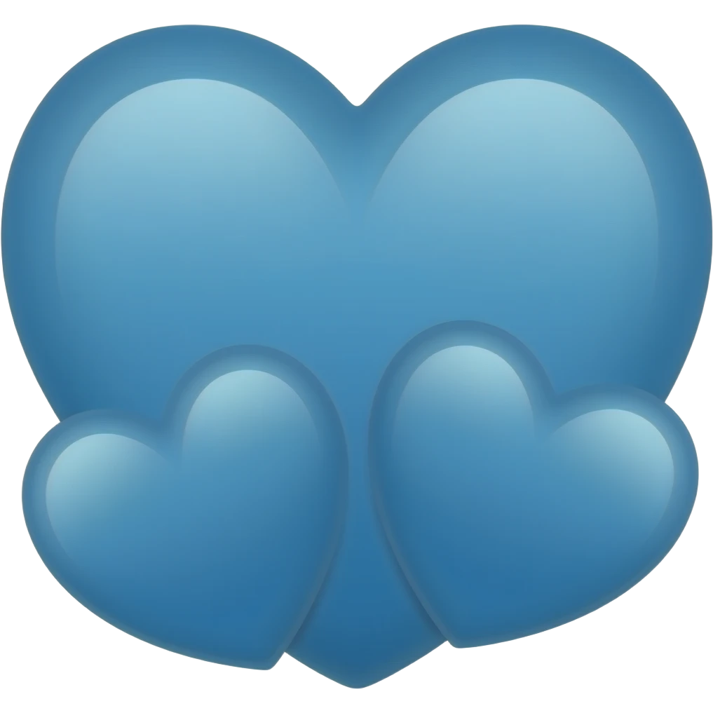 many 2D azure hearts🩵 disposed perfectly in a heart shape emoji
