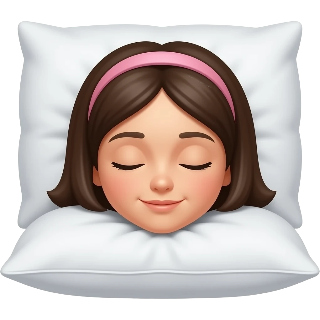 голова девушки лежит на подушке и спит emoji