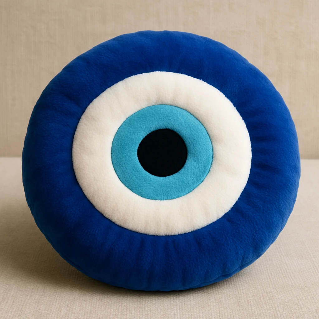 Evil eye 🧿 as a soft round pillow  emoji