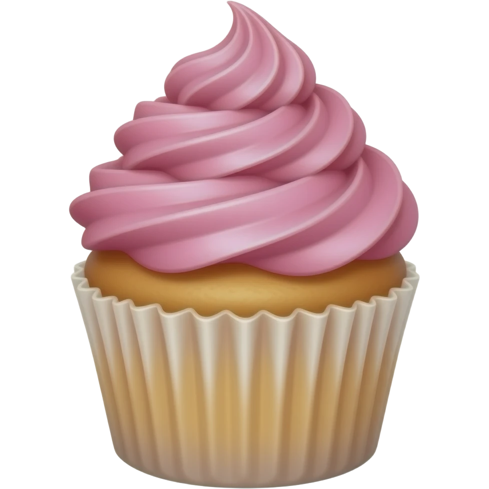 Cupcake with pink icing emoji