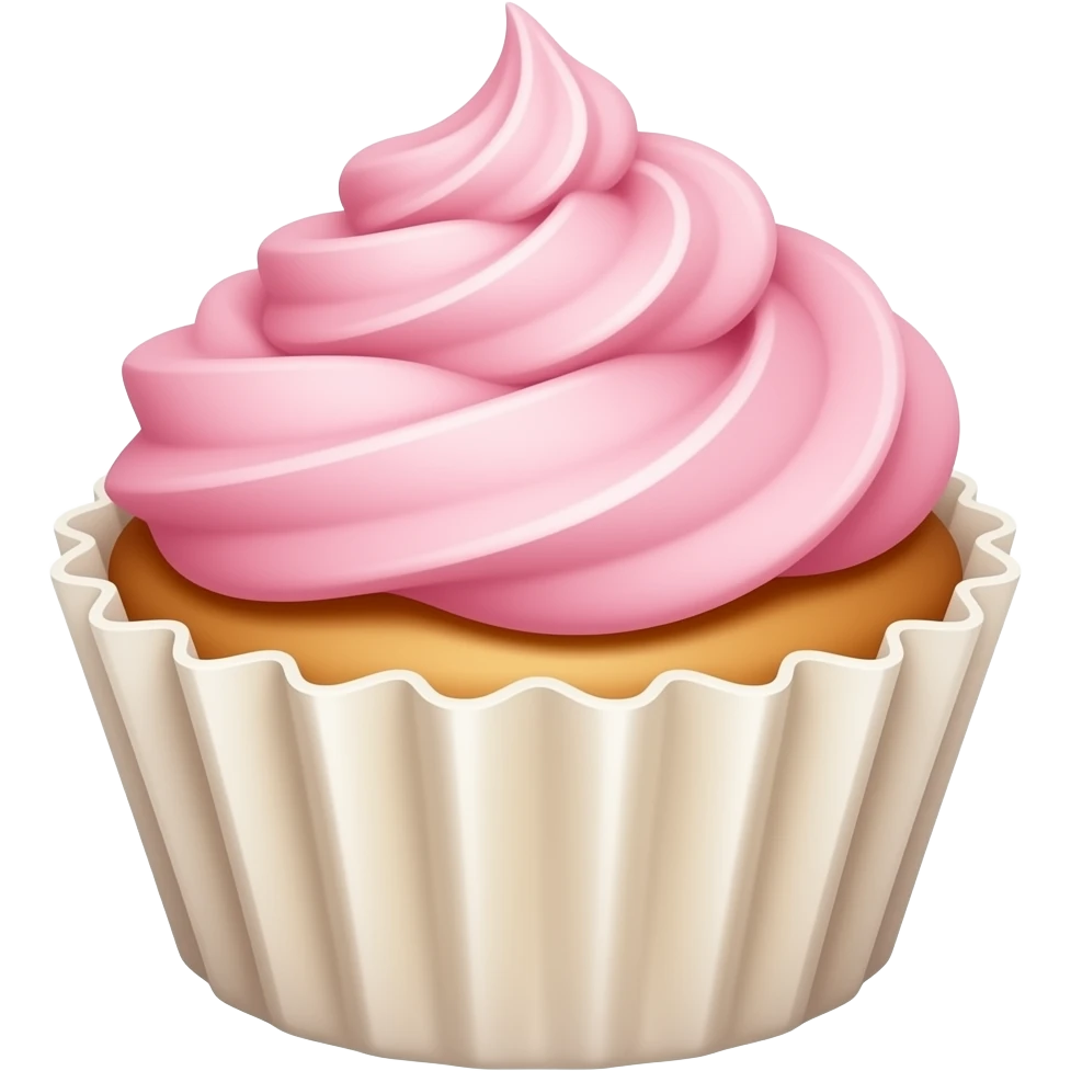 Cupcake with pink icing emoji