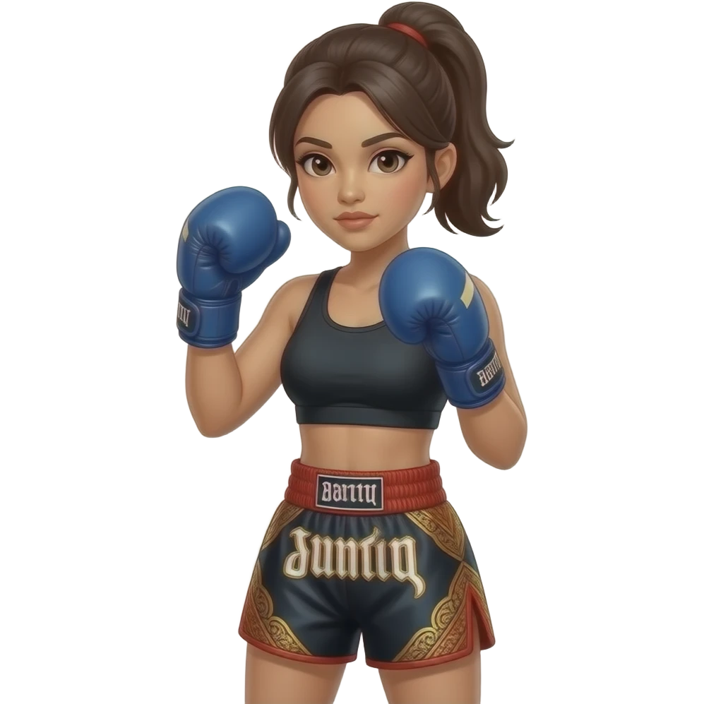 Muy thaï female emoji