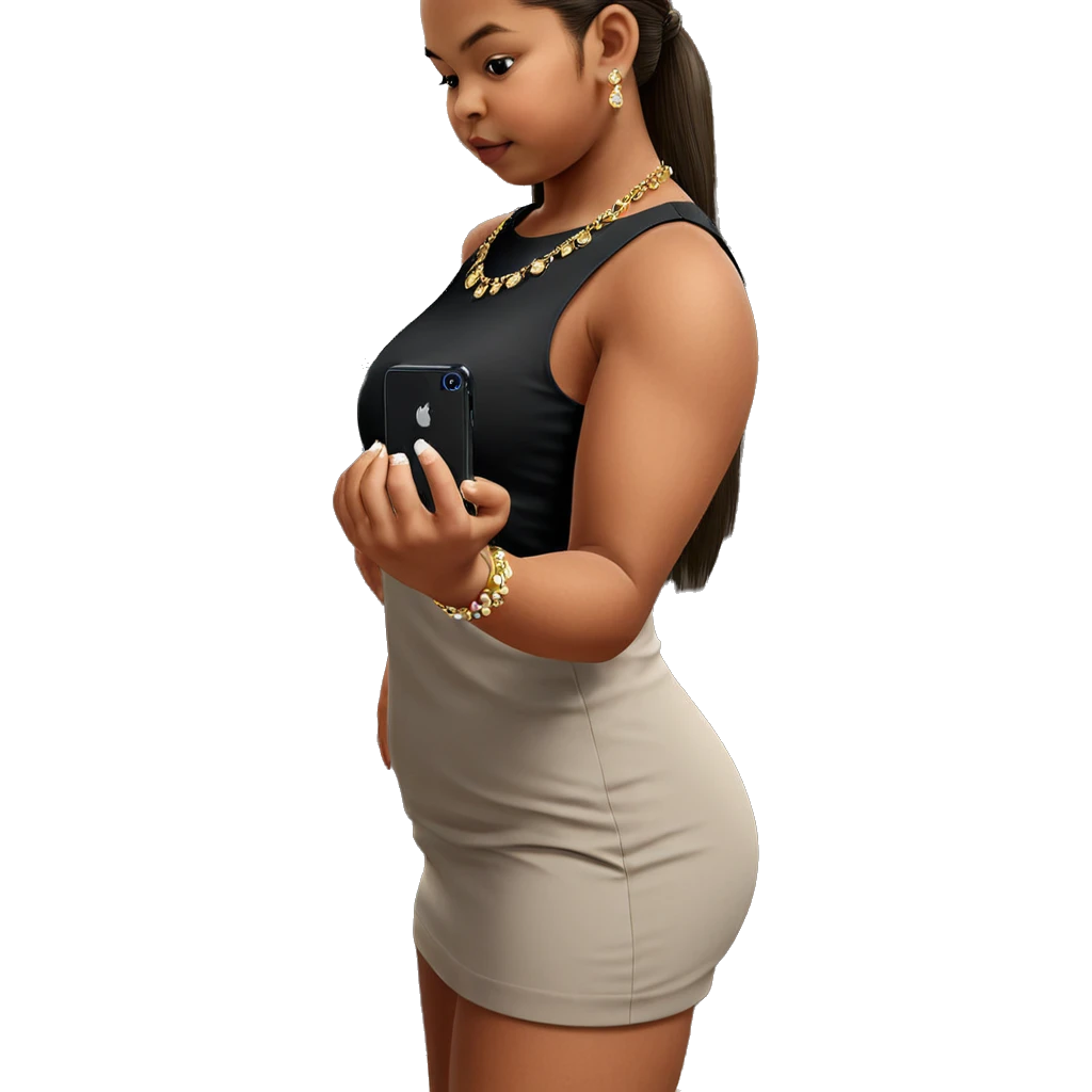 girl in dress with jewelry emoji