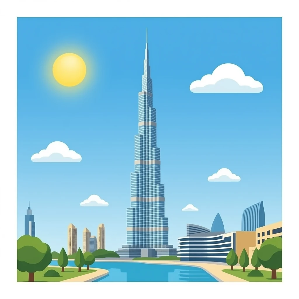 Burjkhalifa tower emoji