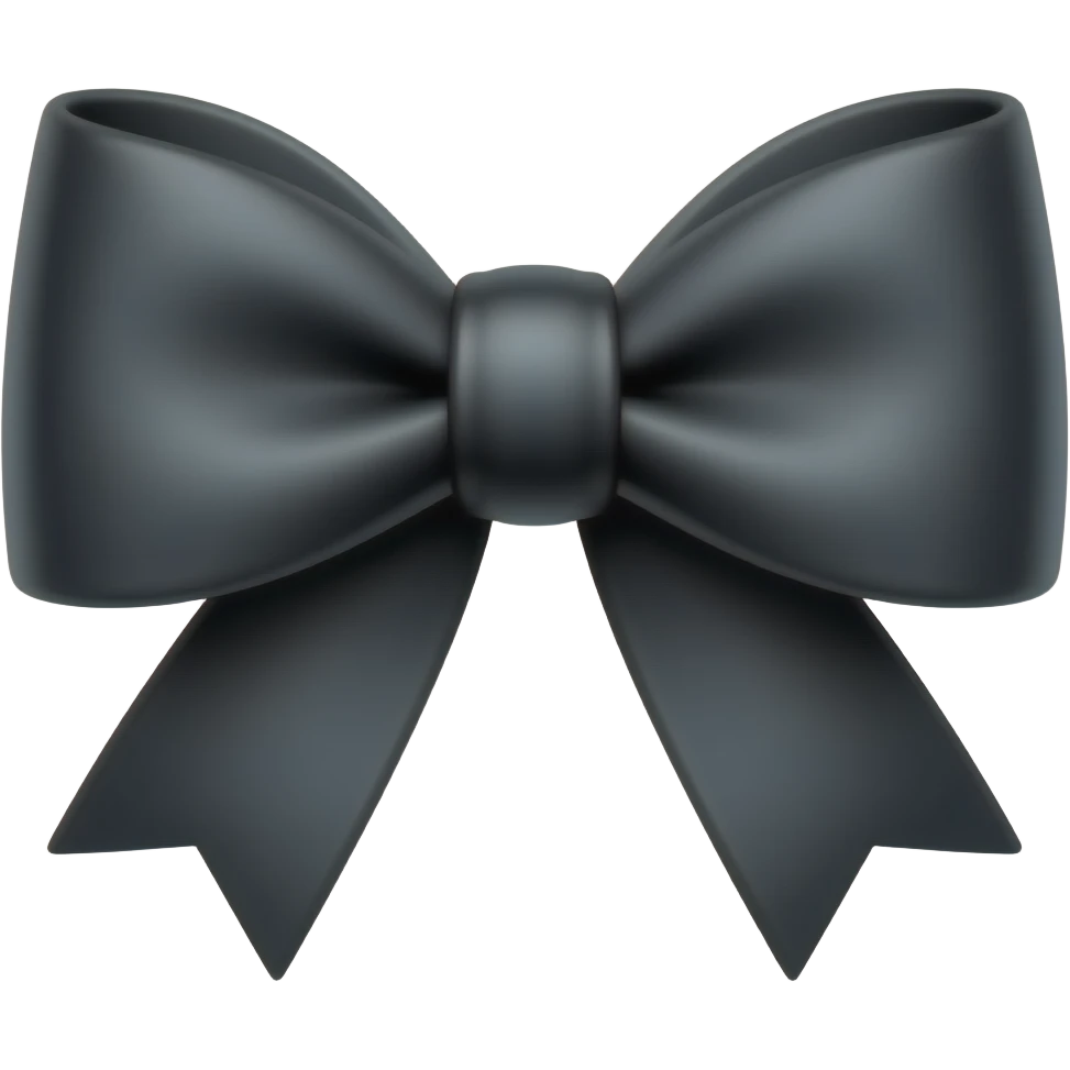Чёрный бантик emoji