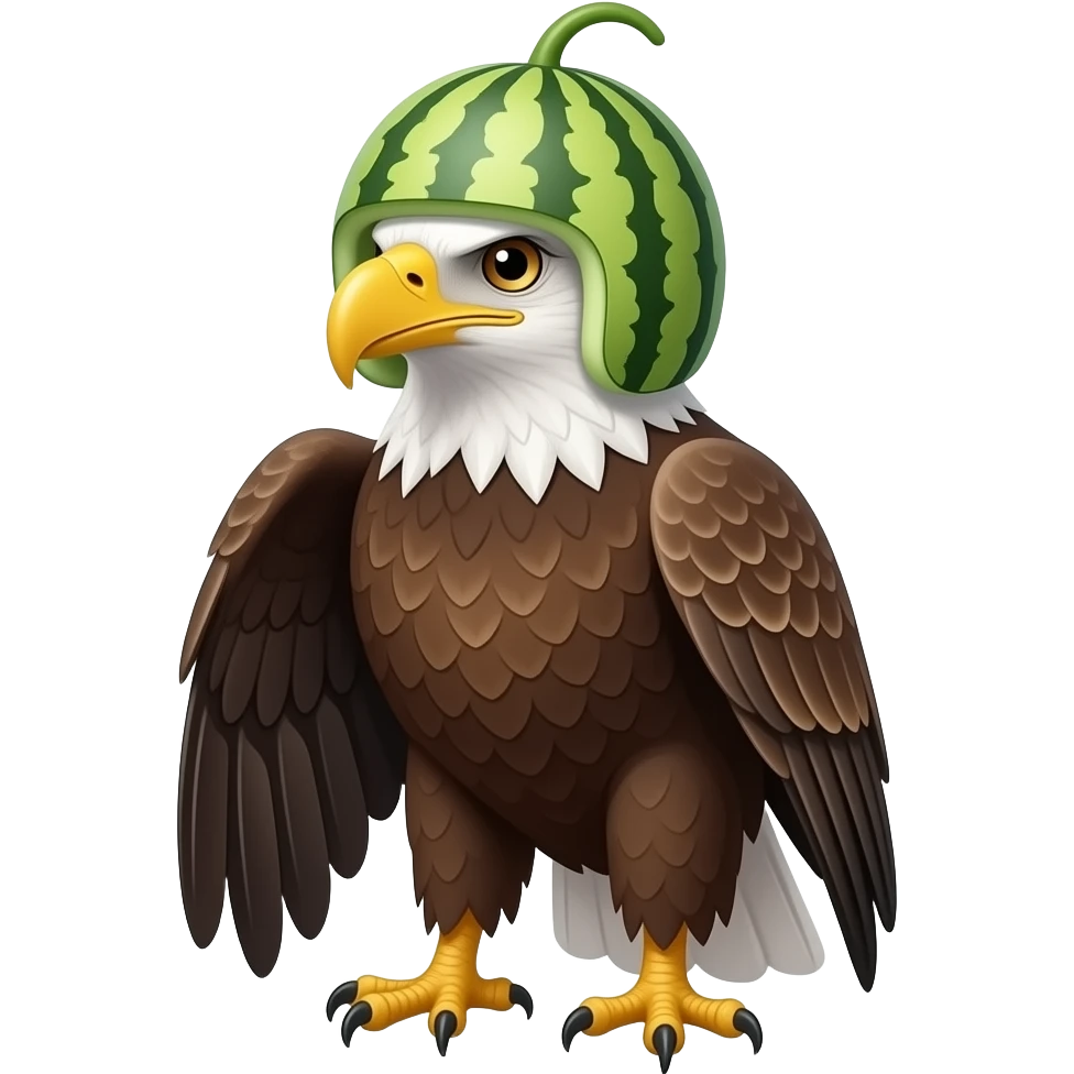 consegues Fazer um emoji de uma águia a usar um melão como capacete ? emoji