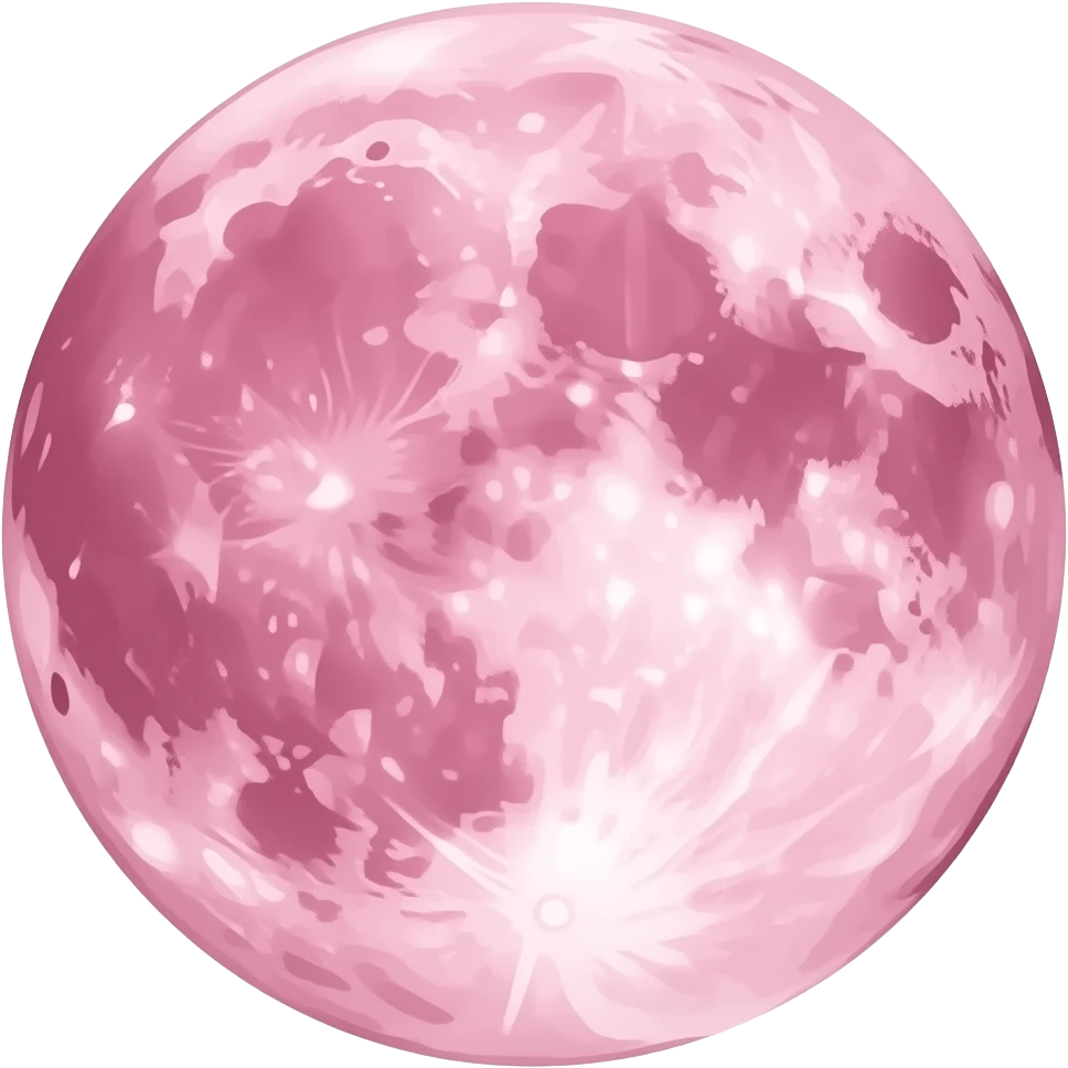 A moon turn pink emoji