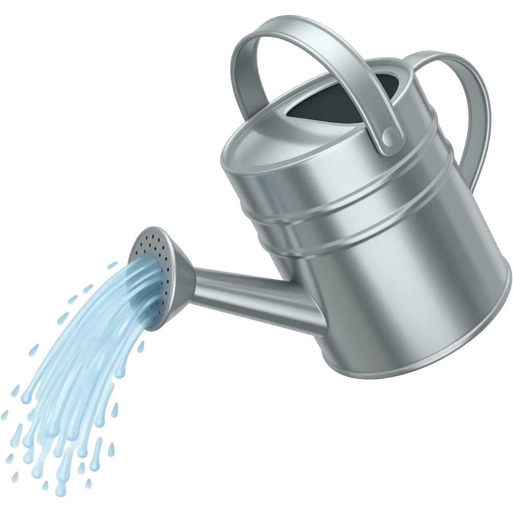 watering can with water coming out of it emoji
