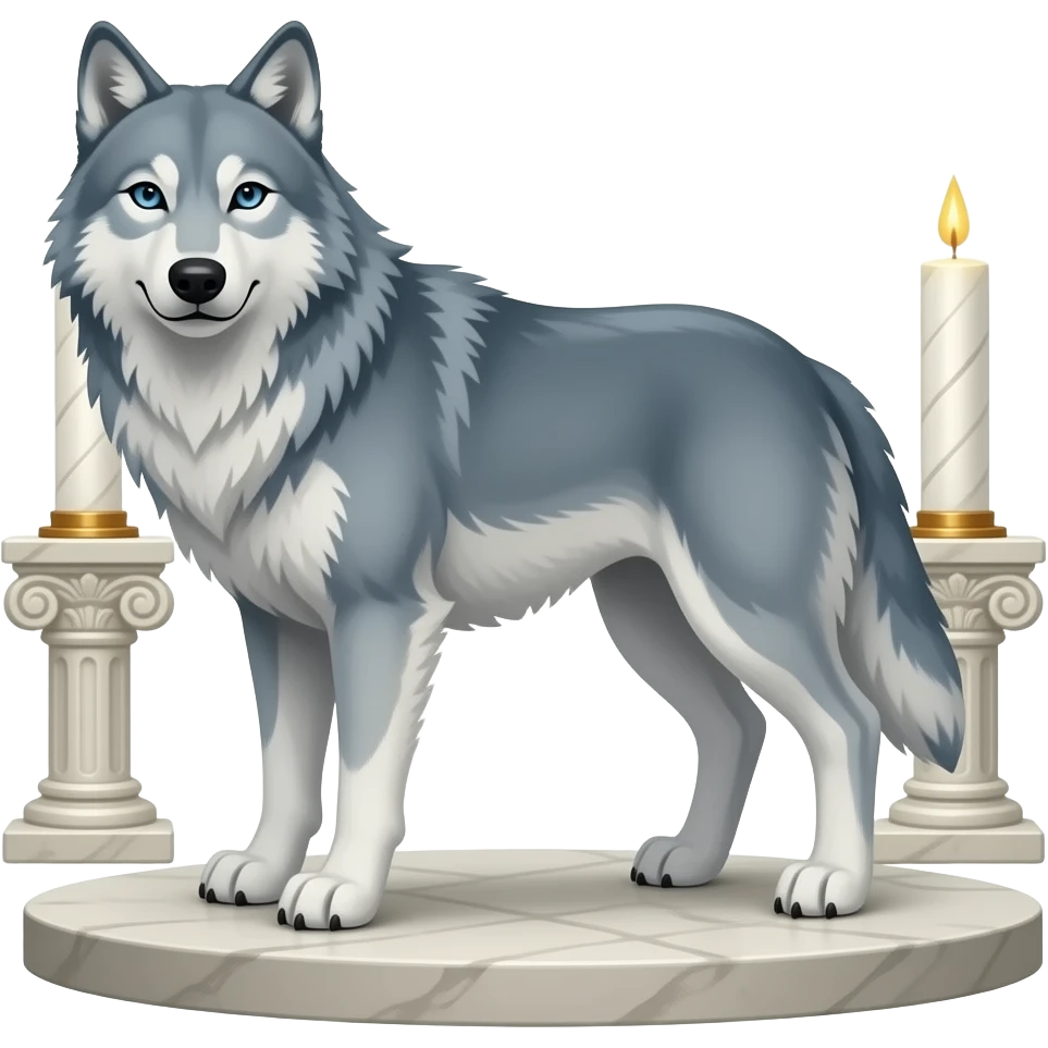 lobo  a dos atas emoji