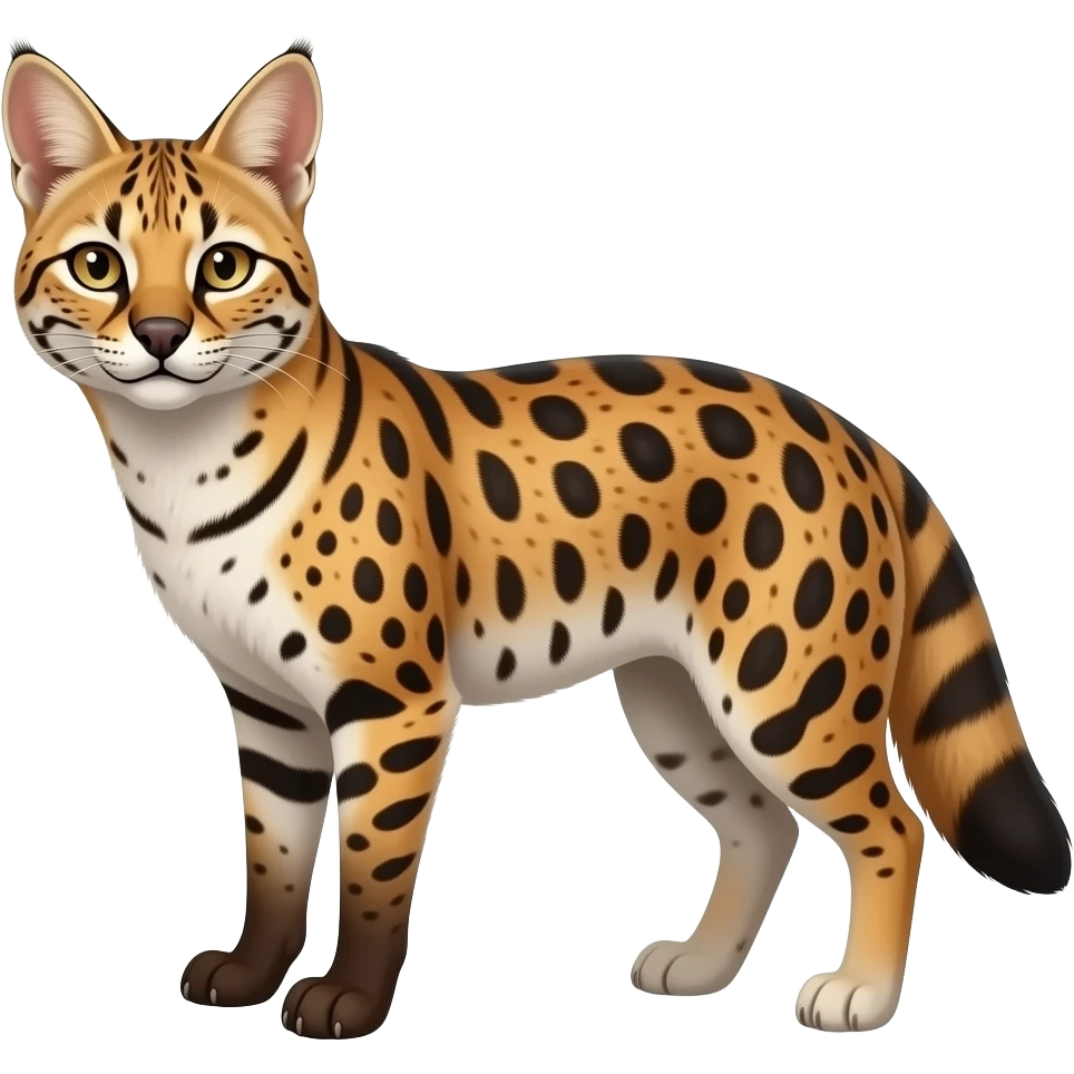 Serval-cacomistle-genet-hyena-Furret-civet-Coyote-hyena-hybrid emoji