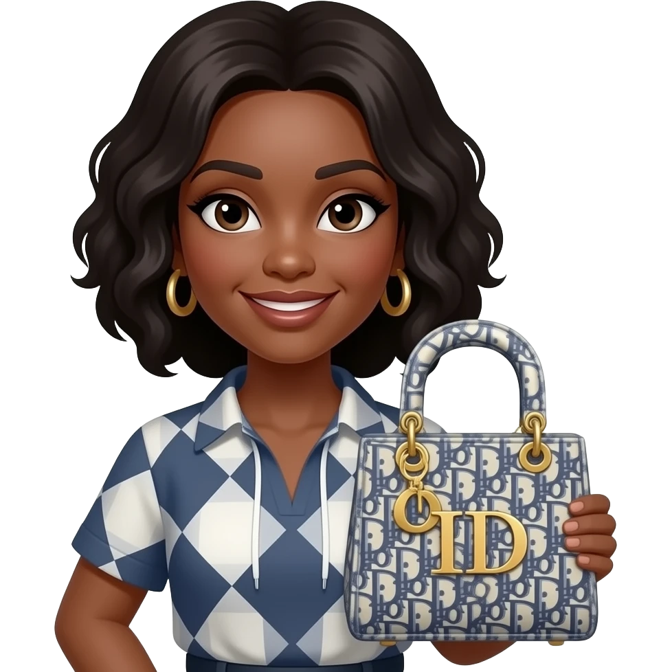 black lady dior  bag emoji