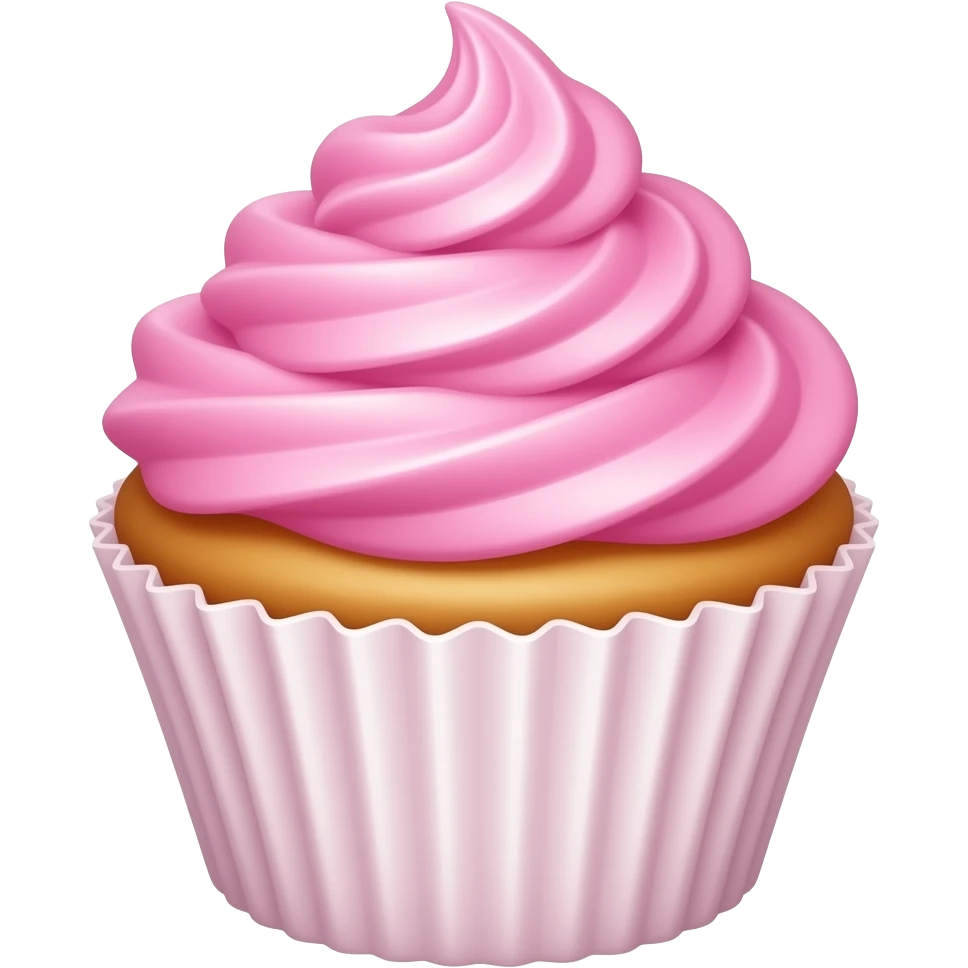 Cupcake with pink icing emoji
