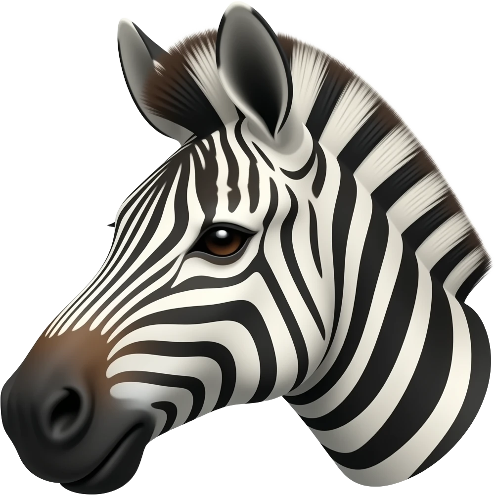 a long stick cover head with zebra emoji