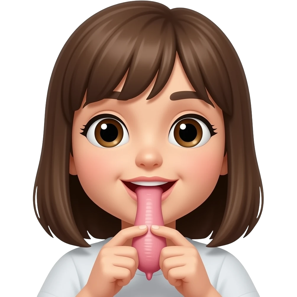 Girl sucking cock with hands emoji