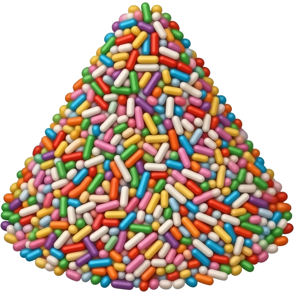 pile of colored sprinkles sideview emoji