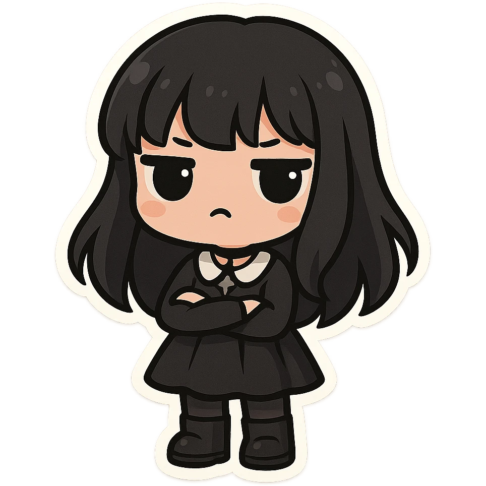 Goth black object emoji