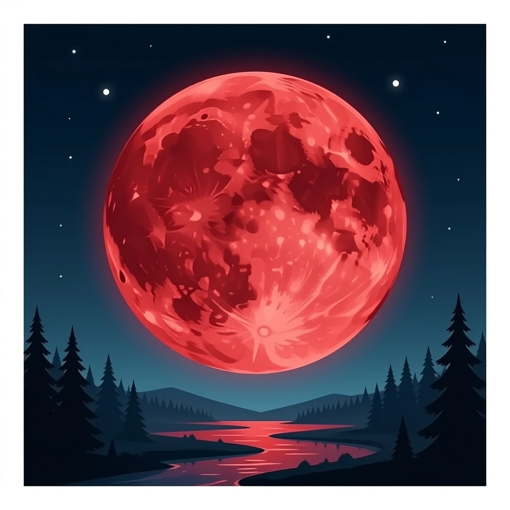 A moon turn blood emoji