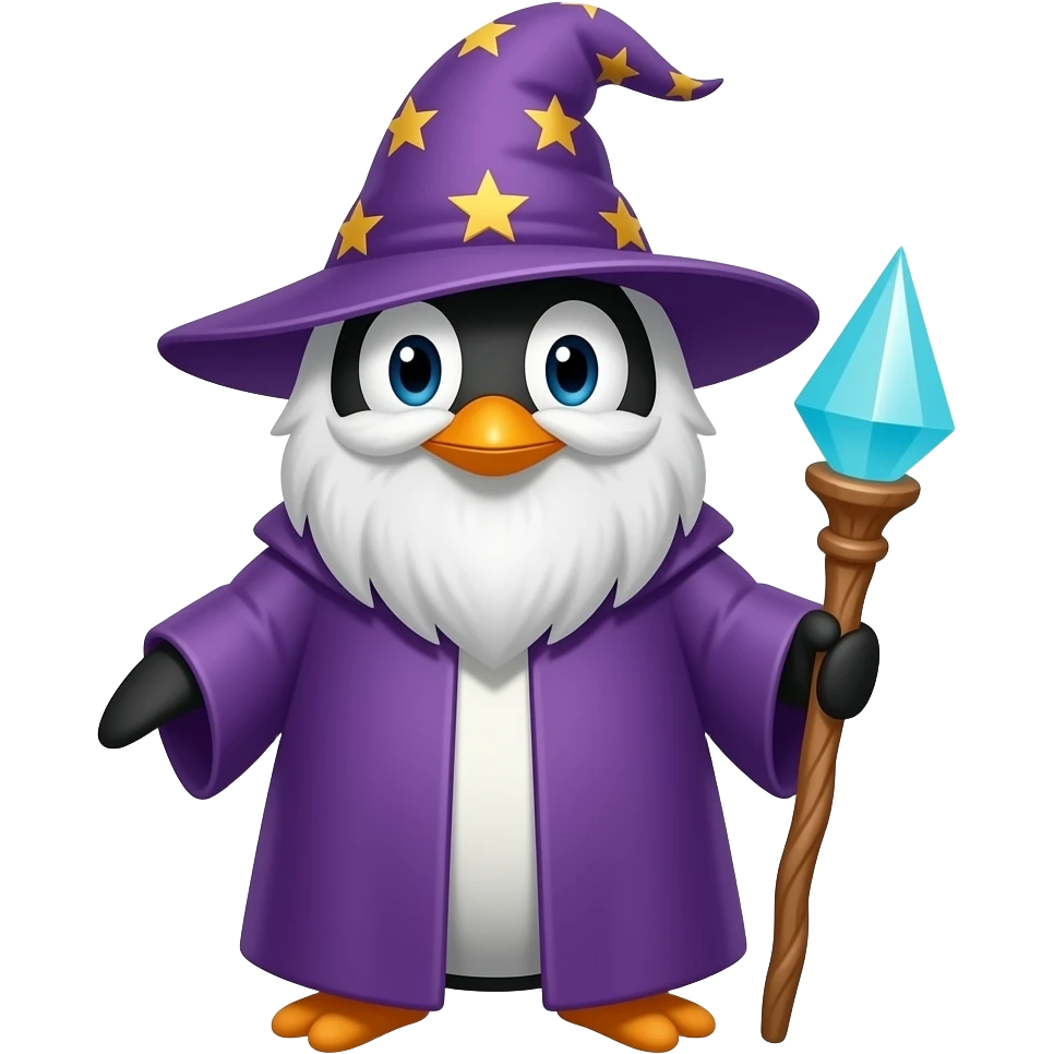 Penguin Wizard emoji