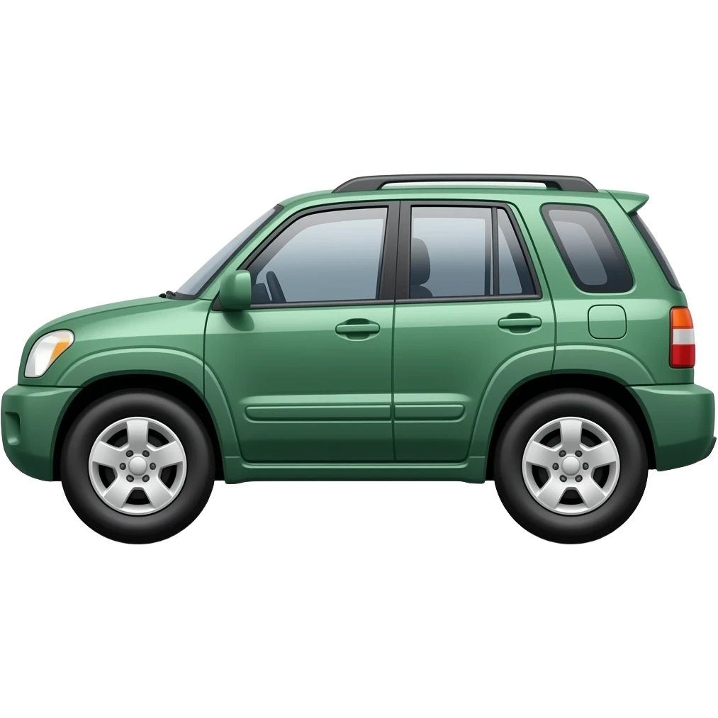 toyota rav4 1997 green with two otters icon minimalist emoji