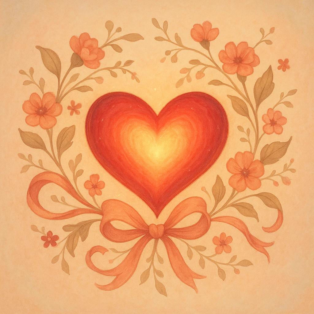 romantic object, symbolizing love, with a heart motif emoji