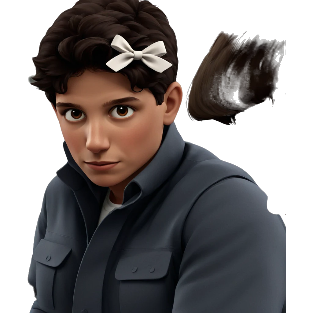 brown hair girl and boy emoji