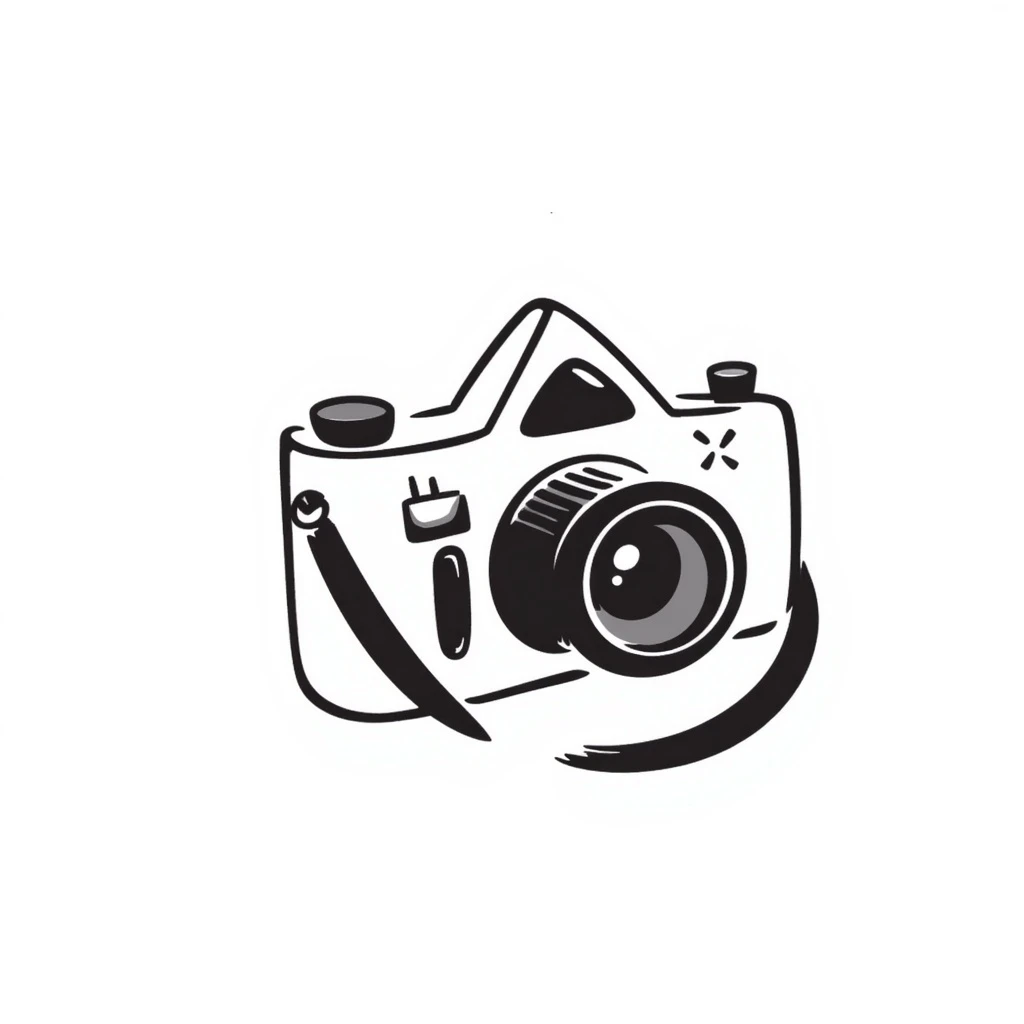 camera hand drawn doodle style emoji