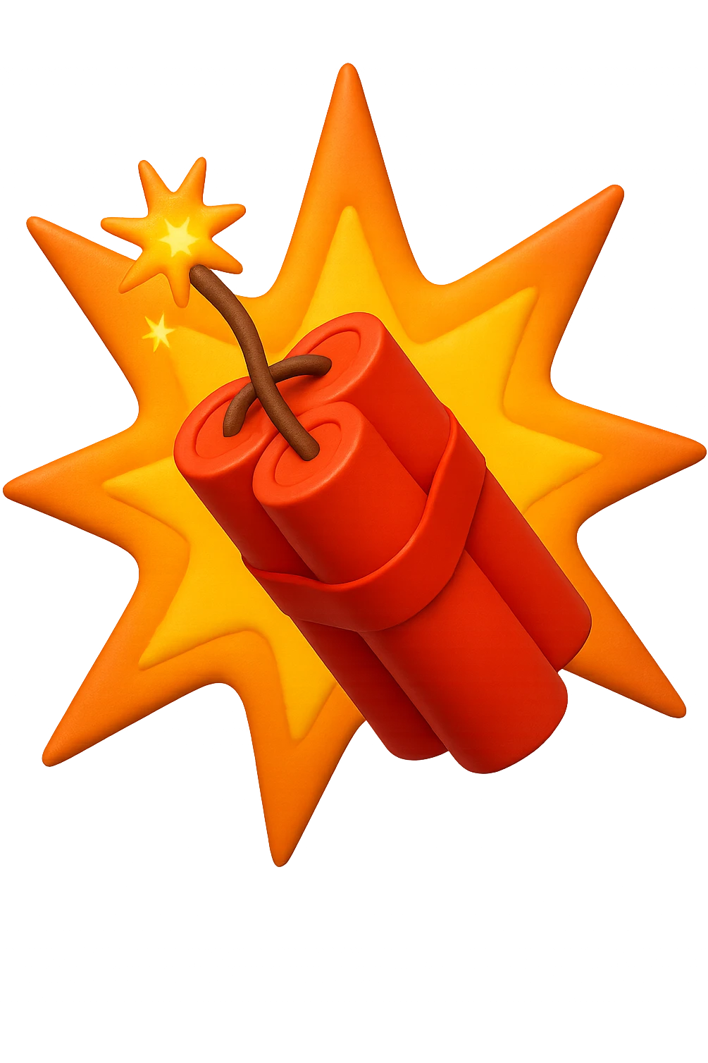 EMOJI STILE IPHONE 3D DI unA dinamite CHE SCOPPIA emoji