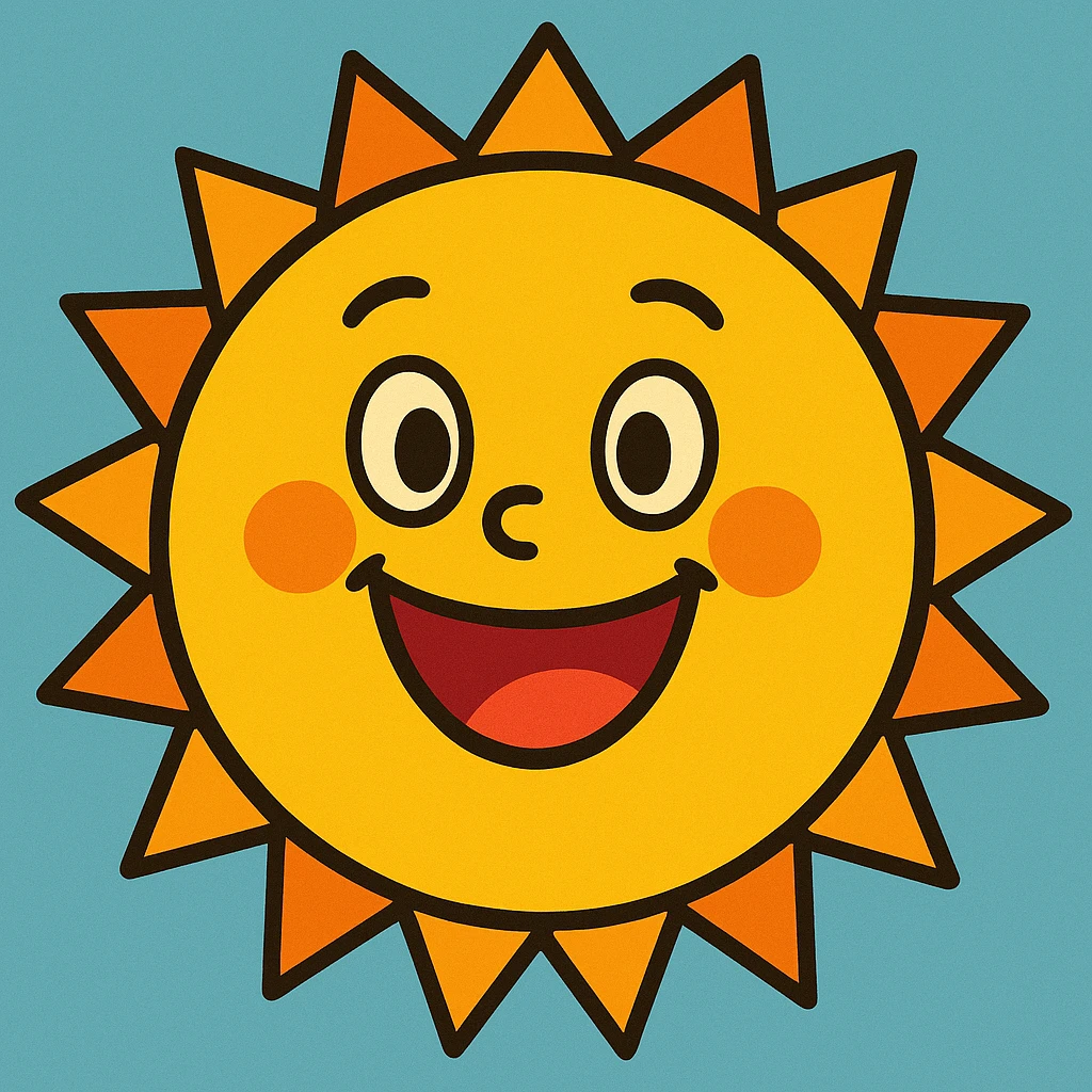 happy expression, vibrant cartoon style emoji