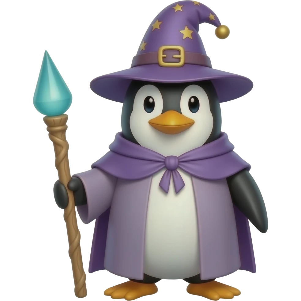 Penguin Wizard emoji